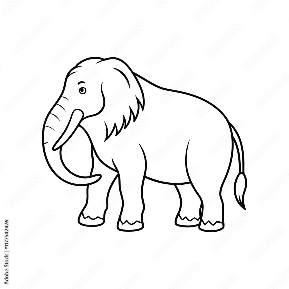 Obraz premium mammoth line art.eps