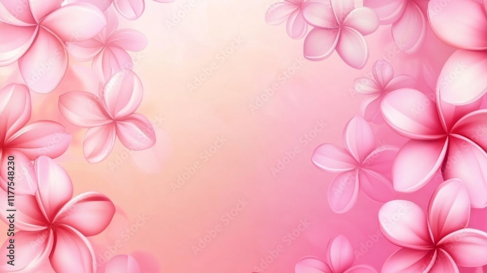 Tropical Pink Plumeria, Frangipani pattern (background) - Asian flower. Tropical Pink Plumeria, Frangipani pattern (background) - Asian flower.
