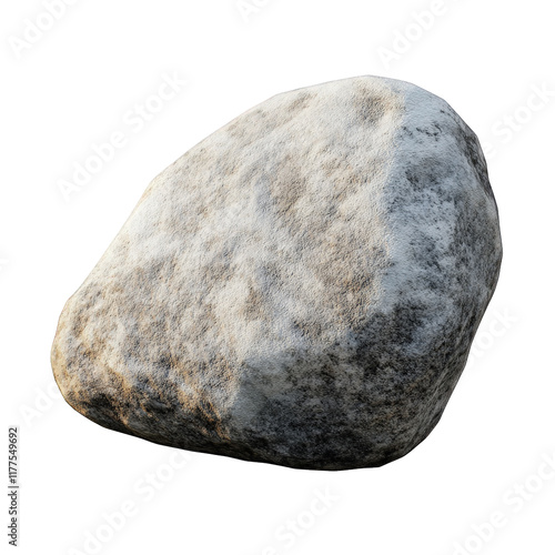 a textured rock with a rough surface. showcasing natural variations in color and tone it serves as a realistic representation of a stone. suitable for use in digital art. 3d modeling. and environmenta photo