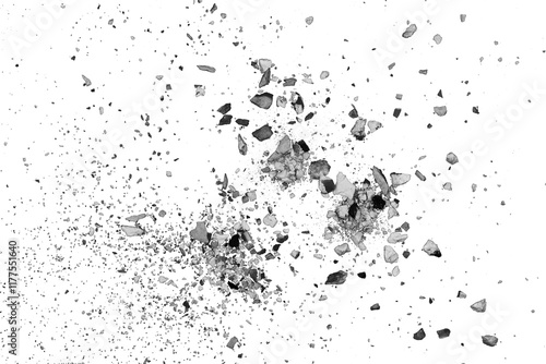 Particle of stone shards for texture background