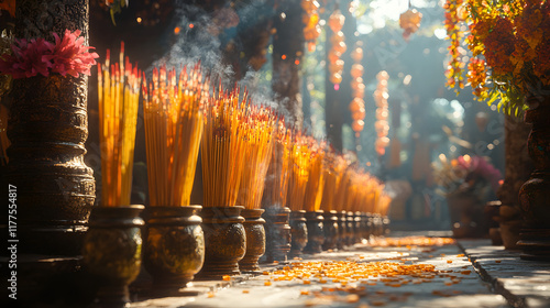 Captivating Essence of Quang Phu Cau Village as Artisans Dry Colourful Joss Sticks Under the Embracing Sunlight of Hanoi