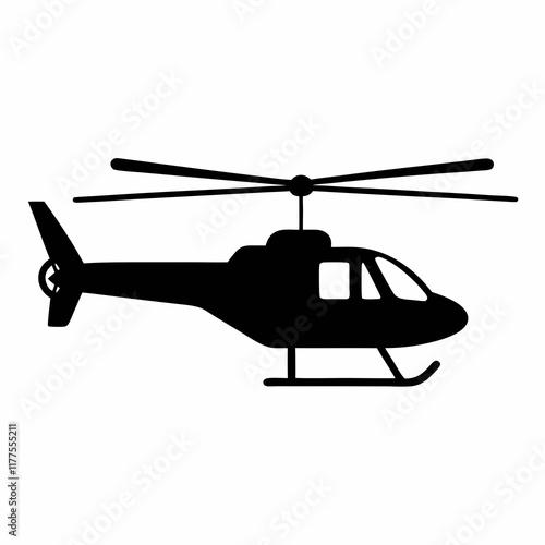 Helicopter Vector Silhouette