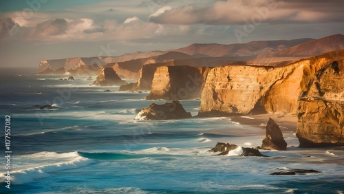 Photography of coastal landscapes with dramatic cliffs photo