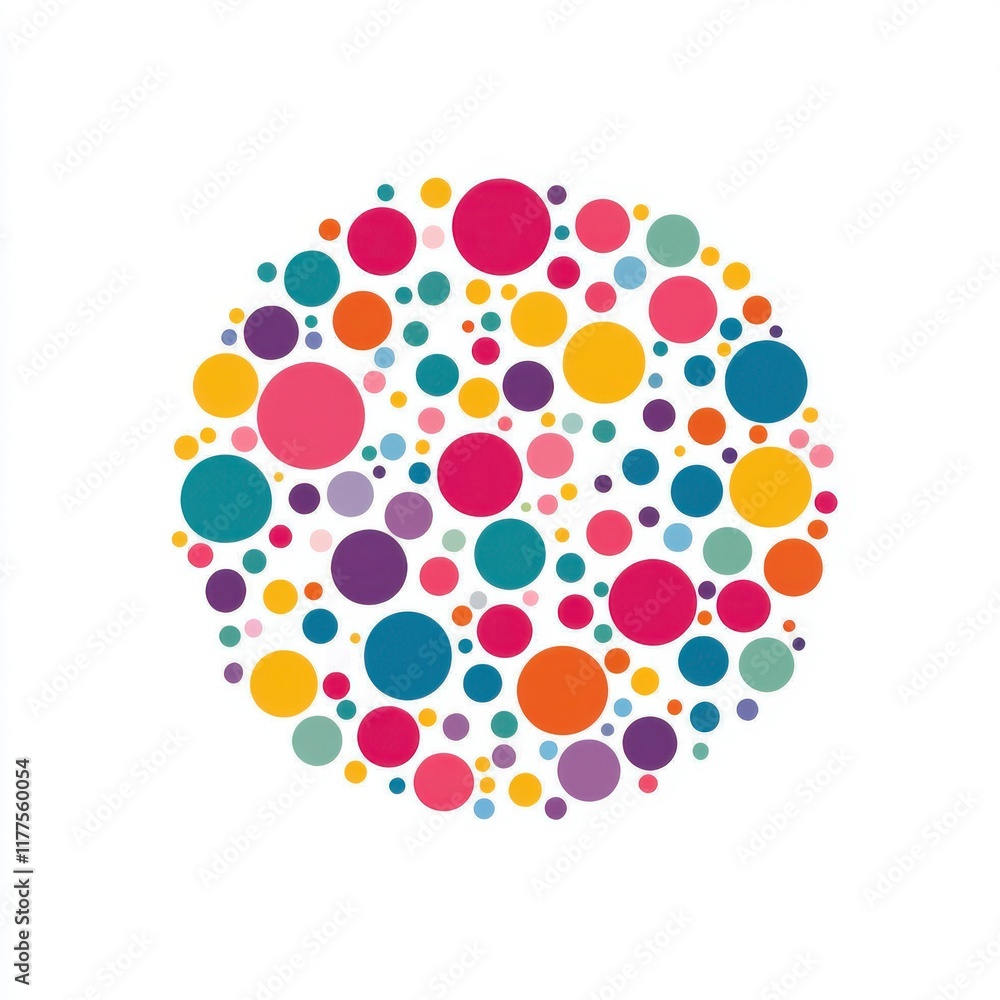 Colorful abstract composition featuring a variety of circles in different sizes and shades. Colorful abstract composition featuring a variety of circles in different sizes and shades.