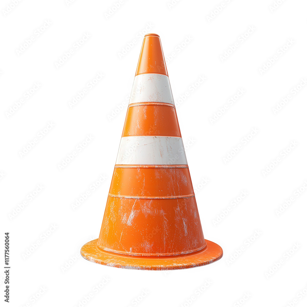 classic orange traffic cone. characterized by its conical shape and alternating white stripes this object is commonly used in road construction and traffic management to indicate hazards. guide vehicl classic orange traffic cone. characterized by its conical shape and alternating white stripes this object is commonly used in road construction and traffic management to indicate hazards. guide vehicl