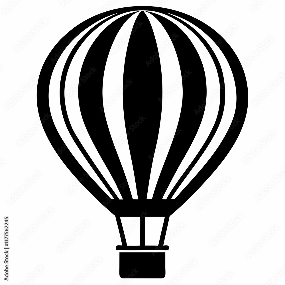 Fototapeta premium Hot Air Balloon Silhouette Art