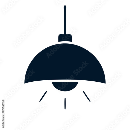 Hanging Lamp Silhouette Vector Illustration 