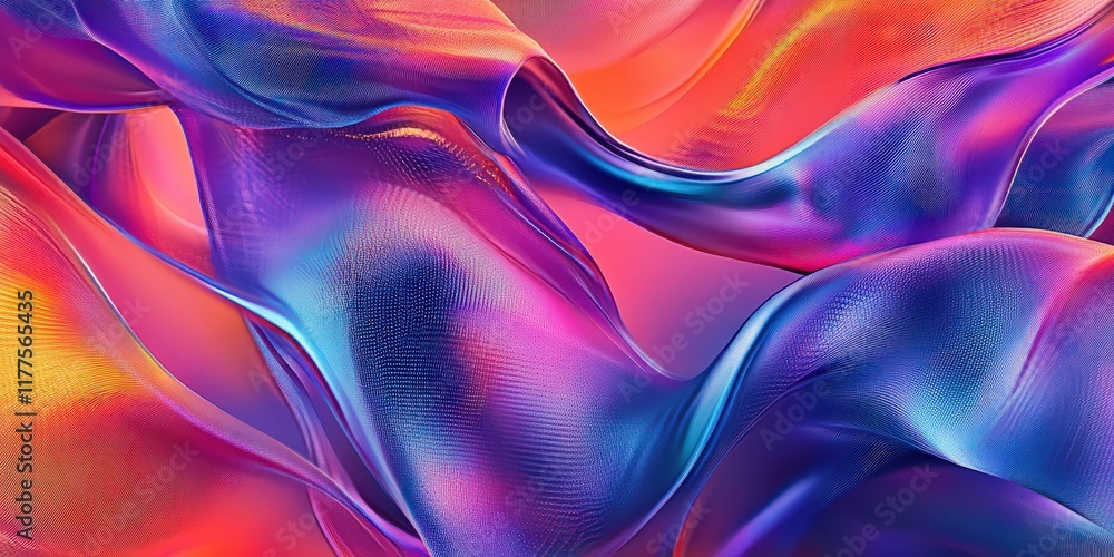 Obraz premium A striking event invitation with holographic textures and futuristic fonts,