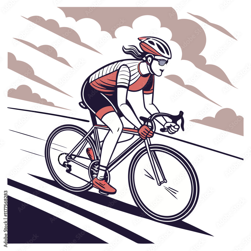 Fototapeta premium cartoon bicycle vector 