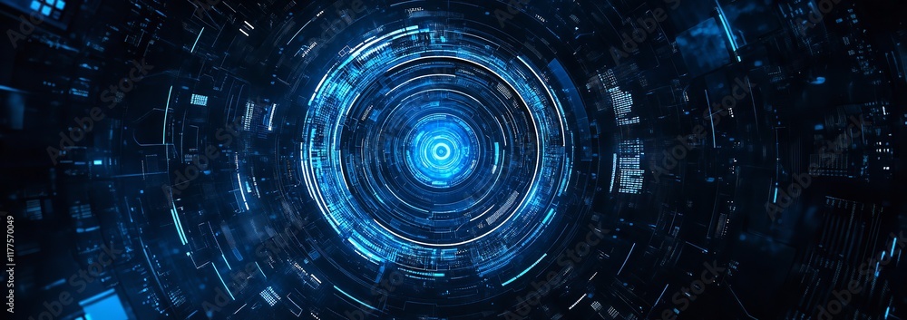 Obraz premium Abstract digital background with data and cyber technology