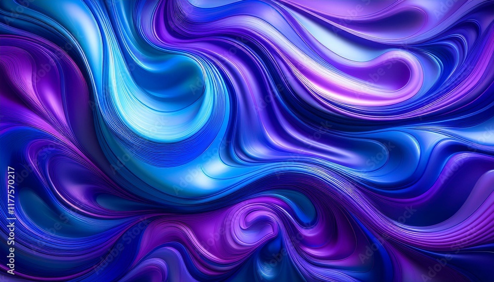 Obraz premium Abstract Seamless Texture with Gradient of Vibrant Blues and Purples