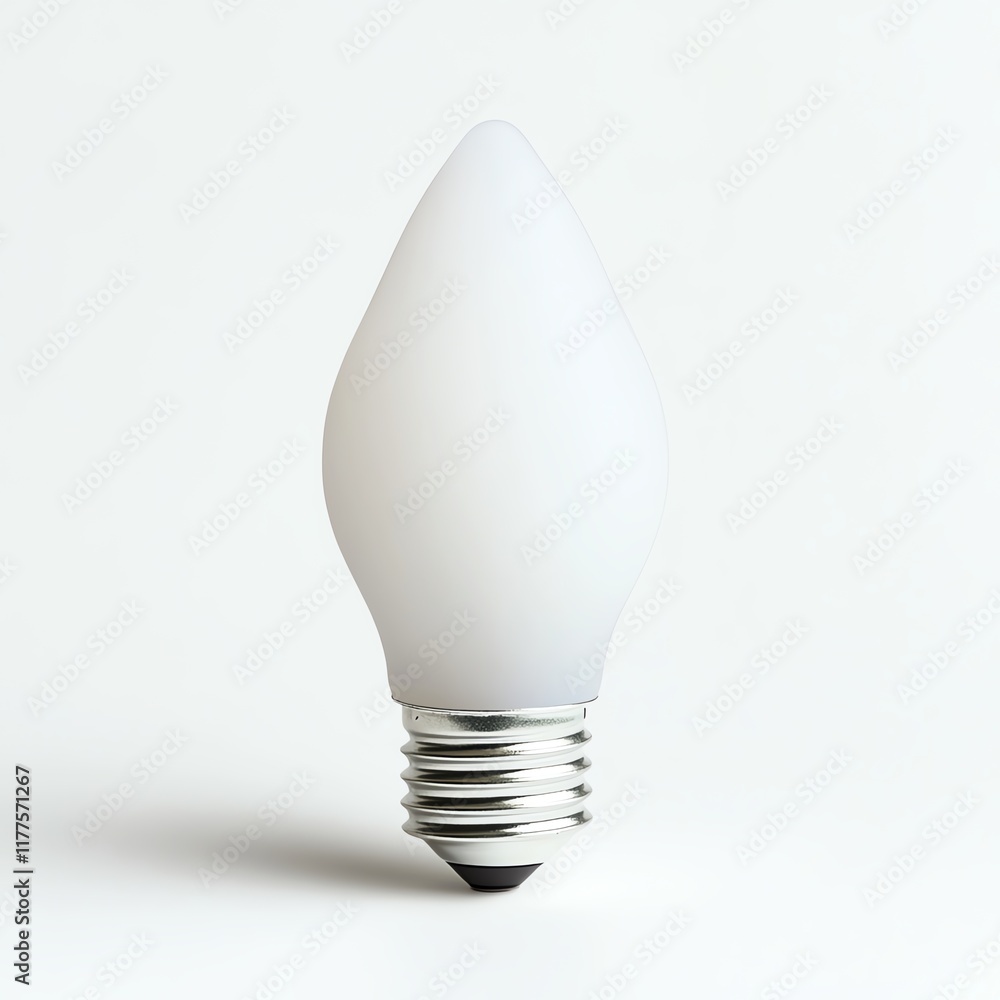 White bulb on a white isolated background for clean lighting concept. White bulb on a white isolated background for clean lighting concept.