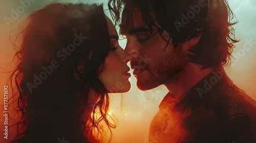 Intimate Couple, Passionate Embrace
