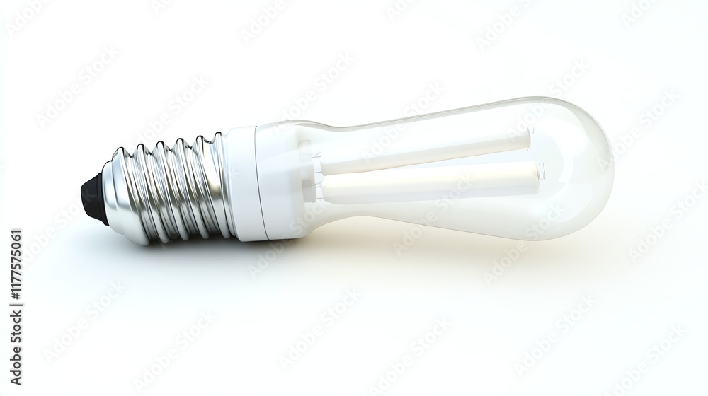 Compact fluorescent light bulb on a white isolated background. Compact fluorescent light bulb on a white isolated background.
