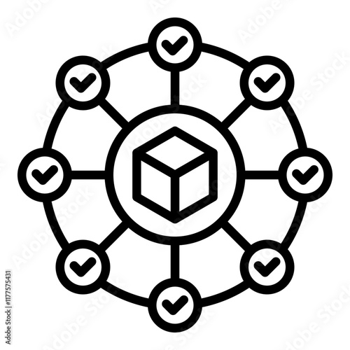 Supply Chain Network Icon