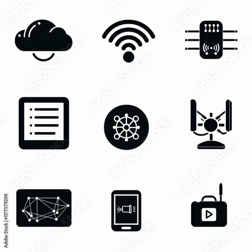 Technology Icon, Simple Logo Minimalism