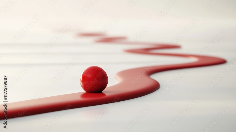 Multiple red clay paths converge into a circle representing unity and diversity on a white surface Multiple red clay paths converge into a circle representing unity and diversity on a white surface