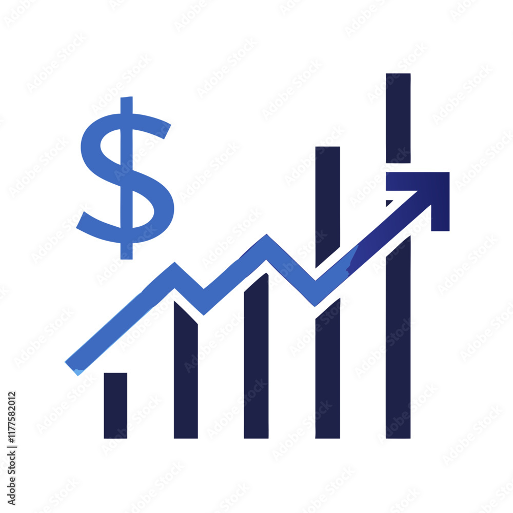 A sleek, professional financial company logo using abstract bars to represent growth A sleek, professional financial company logo using abstract bars to represent growth