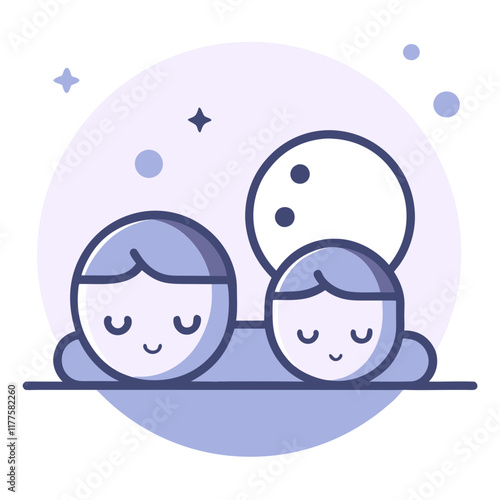 family in the snow sleepy