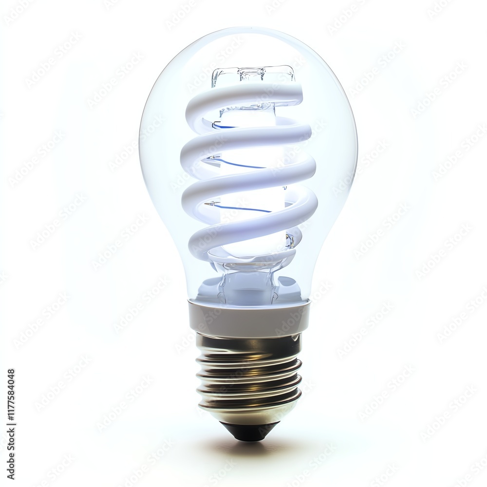 Energy-efficient spiral light bulb on a white isolated background. Energy-efficient spiral light bulb on a white isolated background.