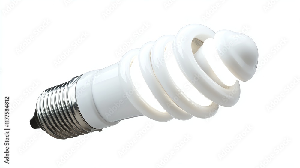 Energy-saving light bulb in a modern design, white isolate background. Energy-saving light bulb in a modern design, white isolate background.