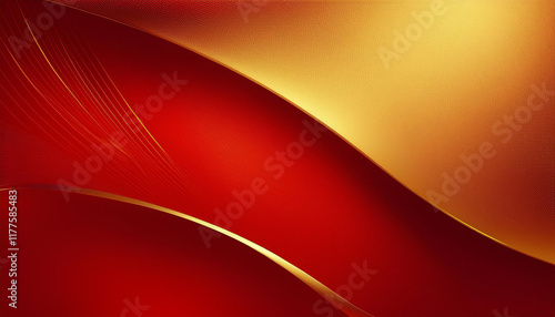 Red and gold design wallpaper with Chinese pattern, Elegant greeting design for Chinese New Year 