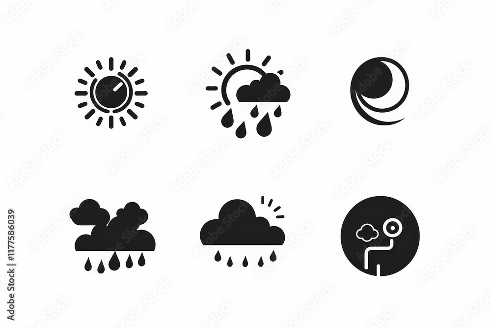Weather Icon, Simple Logo Minimalism Weather Icon, Simple Logo Minimalism