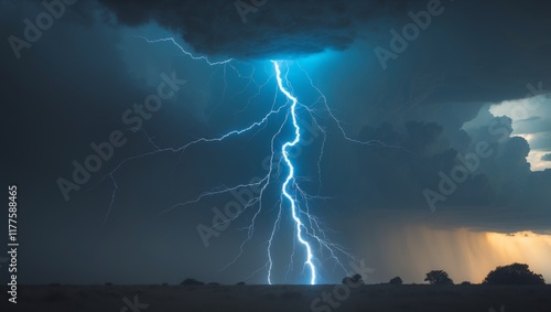 Experience breathtaking beauty and power of a lightning strike photo