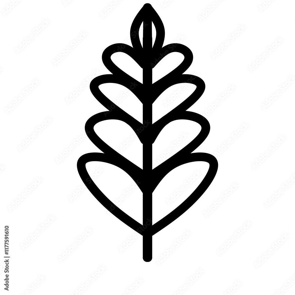 simple leaf icon illustration isolated on white background simple leaf icon illustration isolated on white background