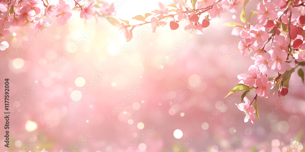 Spring Blossom with Sunlight and Sparkles Spring Blossom with Sunlight and Sparkles