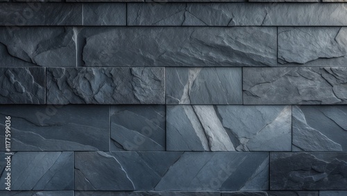 Textured slate stone wall background suitable for contemporary design projects and creative cover page applications photo