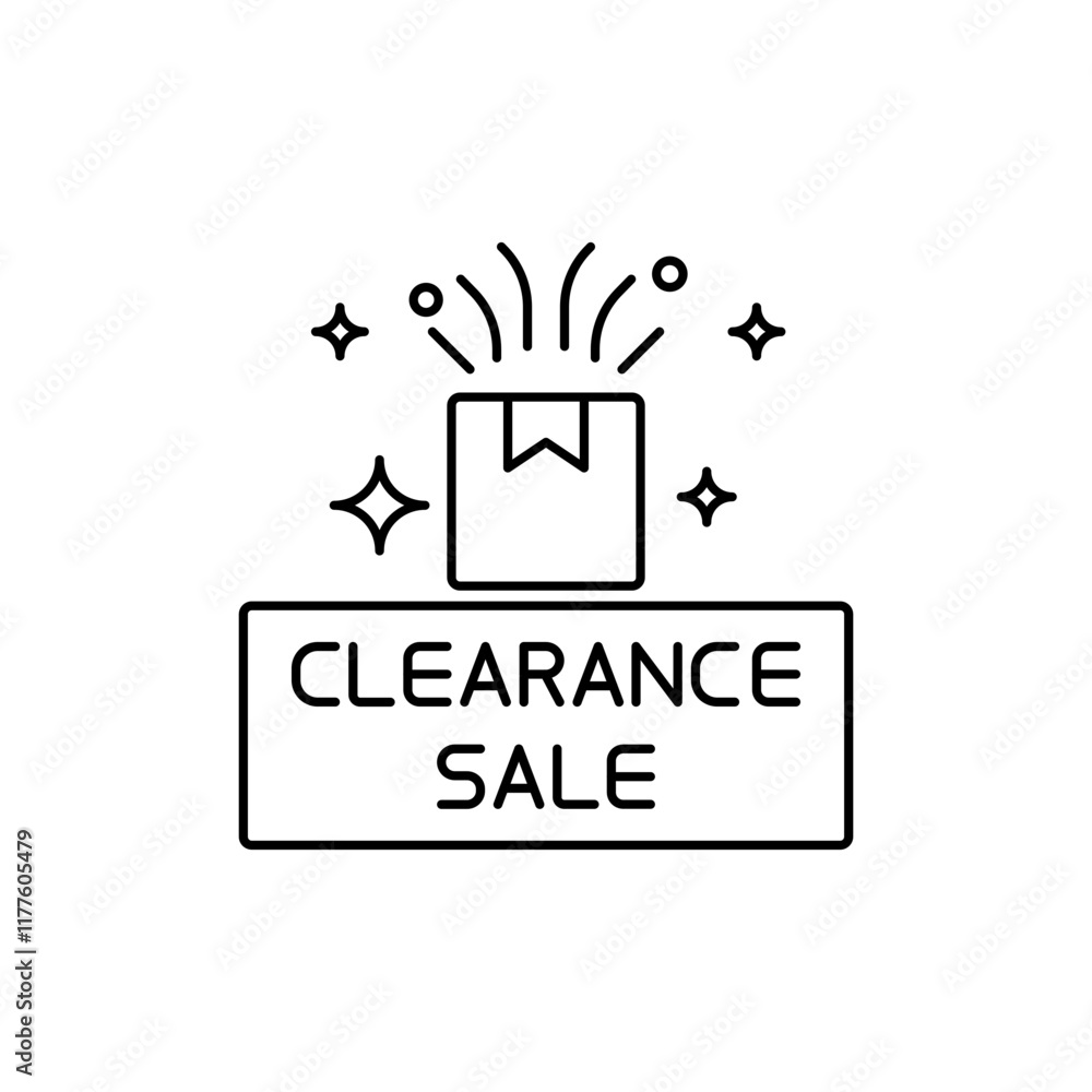 Clearance Sale Outline Icon for Early Year Promotion Clearance Sale Outline Icon for Early Year Promotion