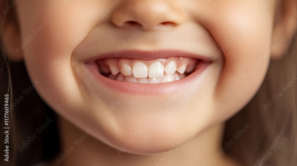 A young child smiles widely, showcasing healthy teeth. Natural light enhances the child's cheerful expression, reflecting joy and innocence in a relaxed indoor atmosphere A young child smiles widely, showcasing healthy teeth. Natural light enhances the child's cheerful expression, reflecting joy and innocence in a relaxed indoor atmosphere