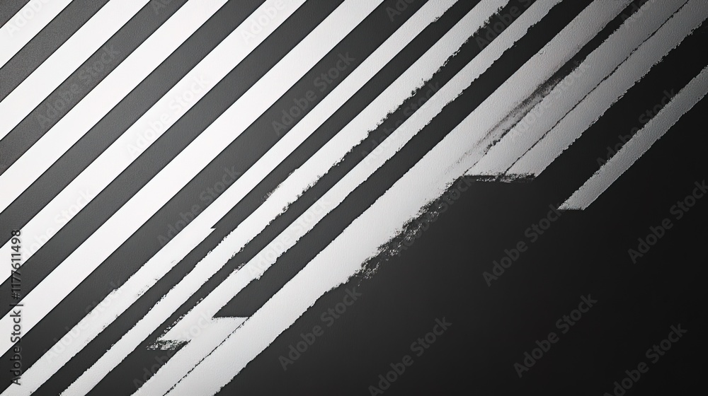 custom made wallpaper toronto digitalMonochrome bold geometric stripe pattern poster mockup