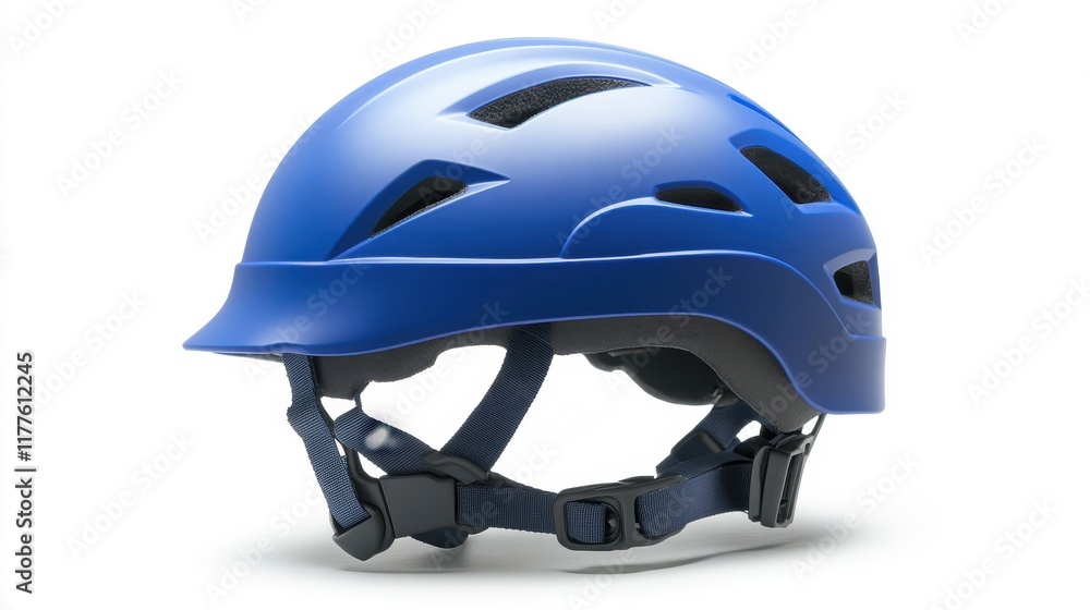 Fototapeta premium Blue Safety Helmet for Biking and Outdoor Activities