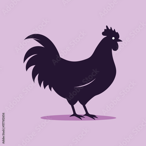 Chicken silhouette vector illustration