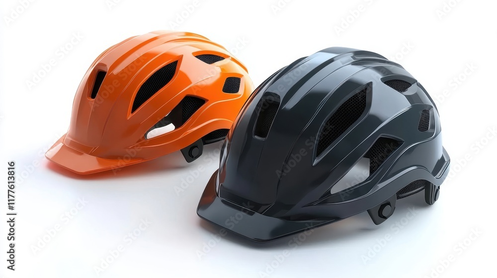 Fototapeta premium Colorful Helmets for Safety and Protection