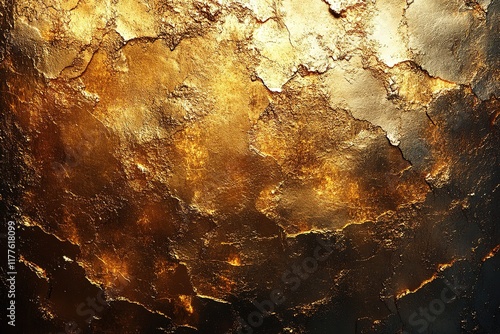 Luxurious Gold-Cracked Texture Background