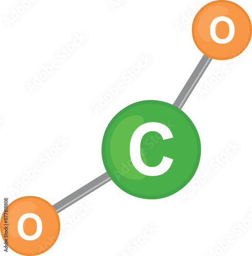 vector illustration symbol CO2 carbon dioxide molecule concept