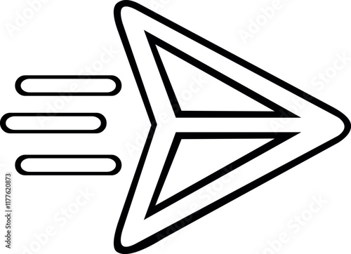 vector illustration drawing black and white icon send button concept