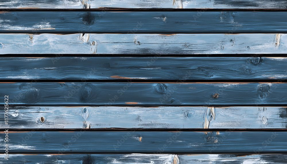 Fototapeta premium Weathered Blue Painted Wooden Planks Background