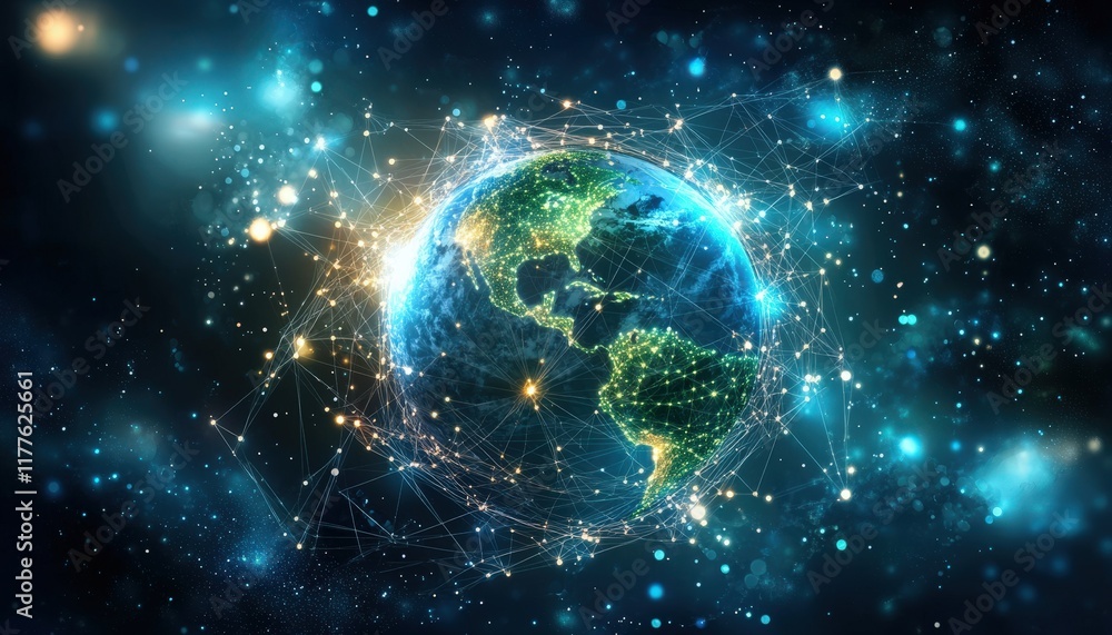 Global Network Connection Earth Technology Internet Communication Global Network Connection Earth Technology Internet Communication