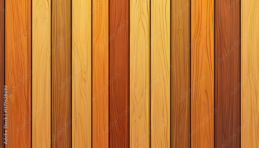 Fototapeta premium Vertical Wooden Planks Displaying Various Wood Grains