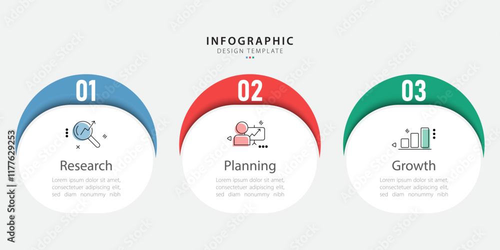 Business infographic template. 3 Step timeline journey. Process diagram, 3 options on white background, social media post, Infograph elements vector illustration. Business infographic template. 3 Step timeline journey. Process diagram, 3 options on white background, social media post, Infograph elements vector illustration.