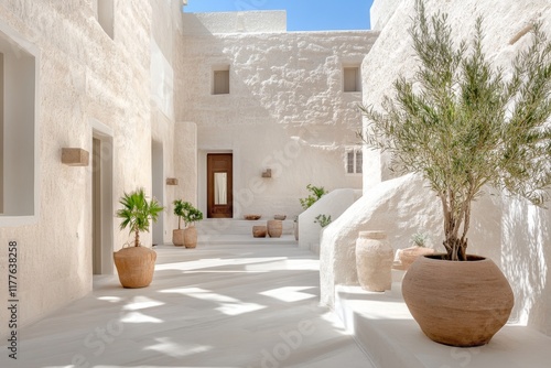 The ancient Qasr Al Hosn fort in Abu Dhabi, standing tall amidst modern buildings photo