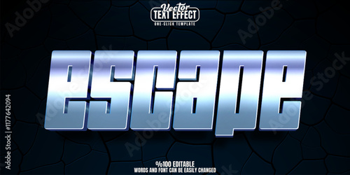 Escape editable text effect, customizable prison and jailbreak 3d font style