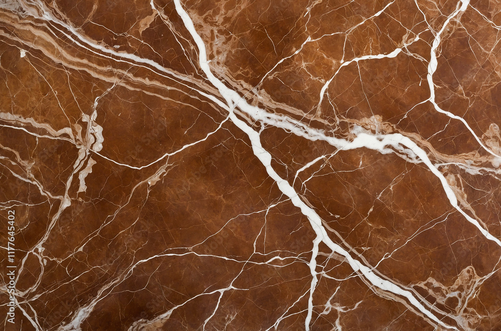 Fototapeta premium brown marble with white veins background