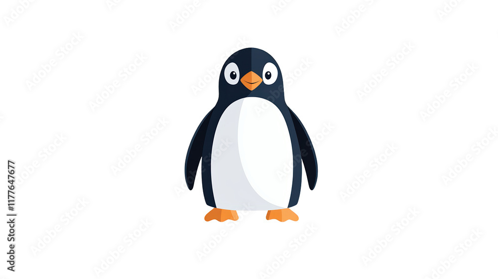 Fototapeta premium Detailed closeup of a penguin's white face and striking black beak closeup