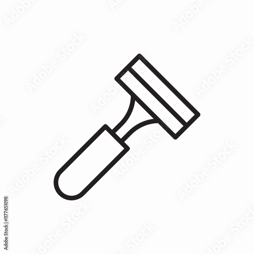 Razor shaving grooming care icon vector sign