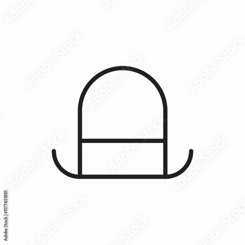cylinder hat icon vector sign